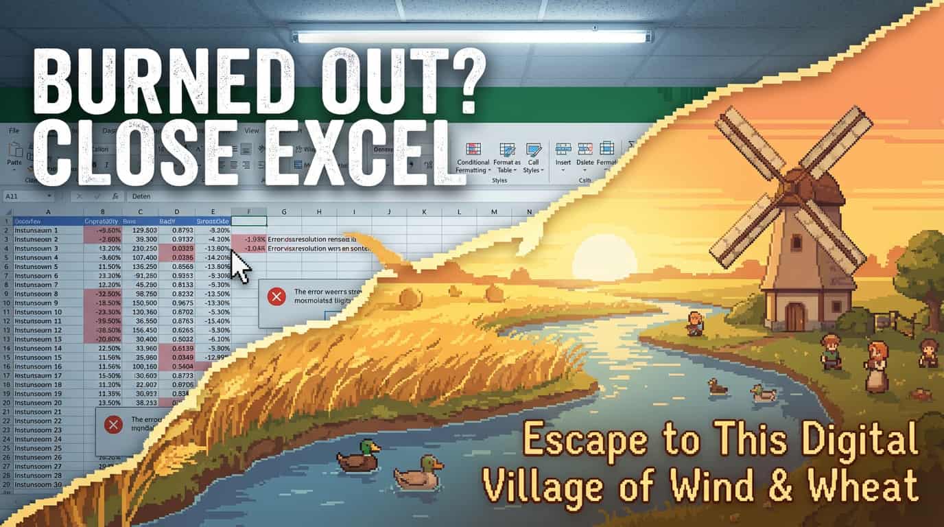 Burned Out? Close Excel and Escape to This Digital Village of Wind and Wheat